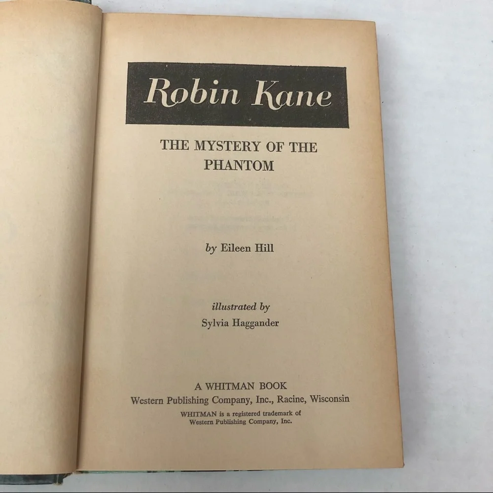 Robin Kane The Mystery of the Phantom Eileen Hill Vintage 1966 Hardcover 1960s